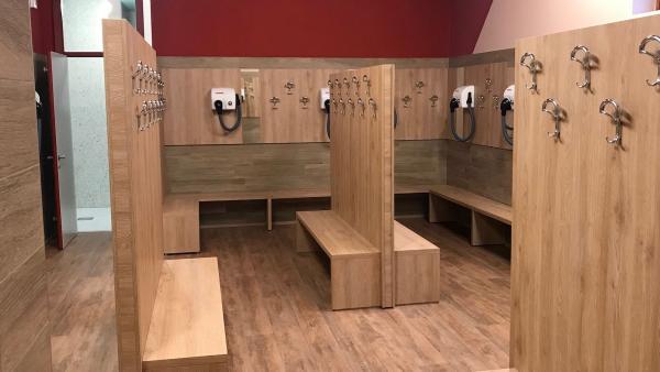 Changing rooms after renovation