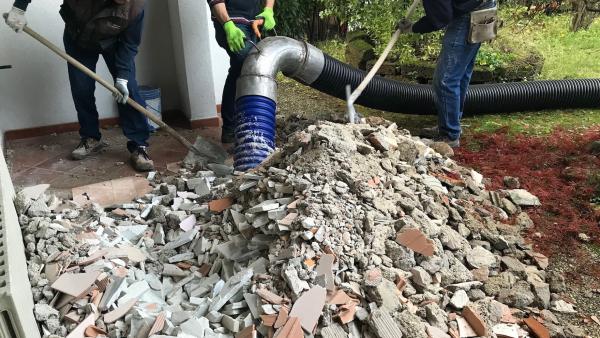 Aspirazione delle macerie 