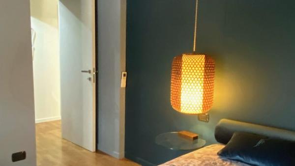 Bedroom with split air conditioning painted 