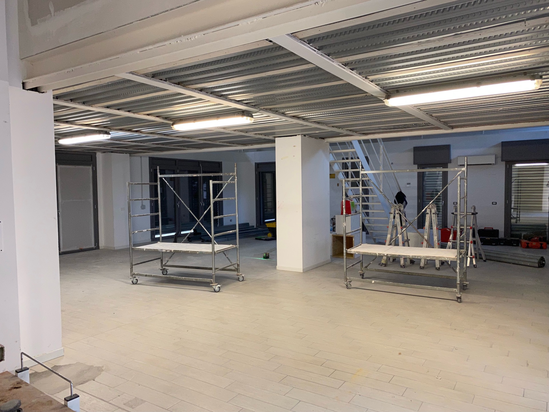 Open space all'inizio dei lavori