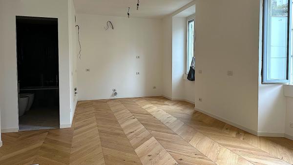 Zona cucina a pavimento finito