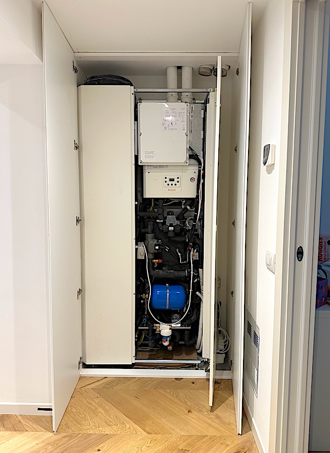 Sistema ibrido da interno con armadio tecnico