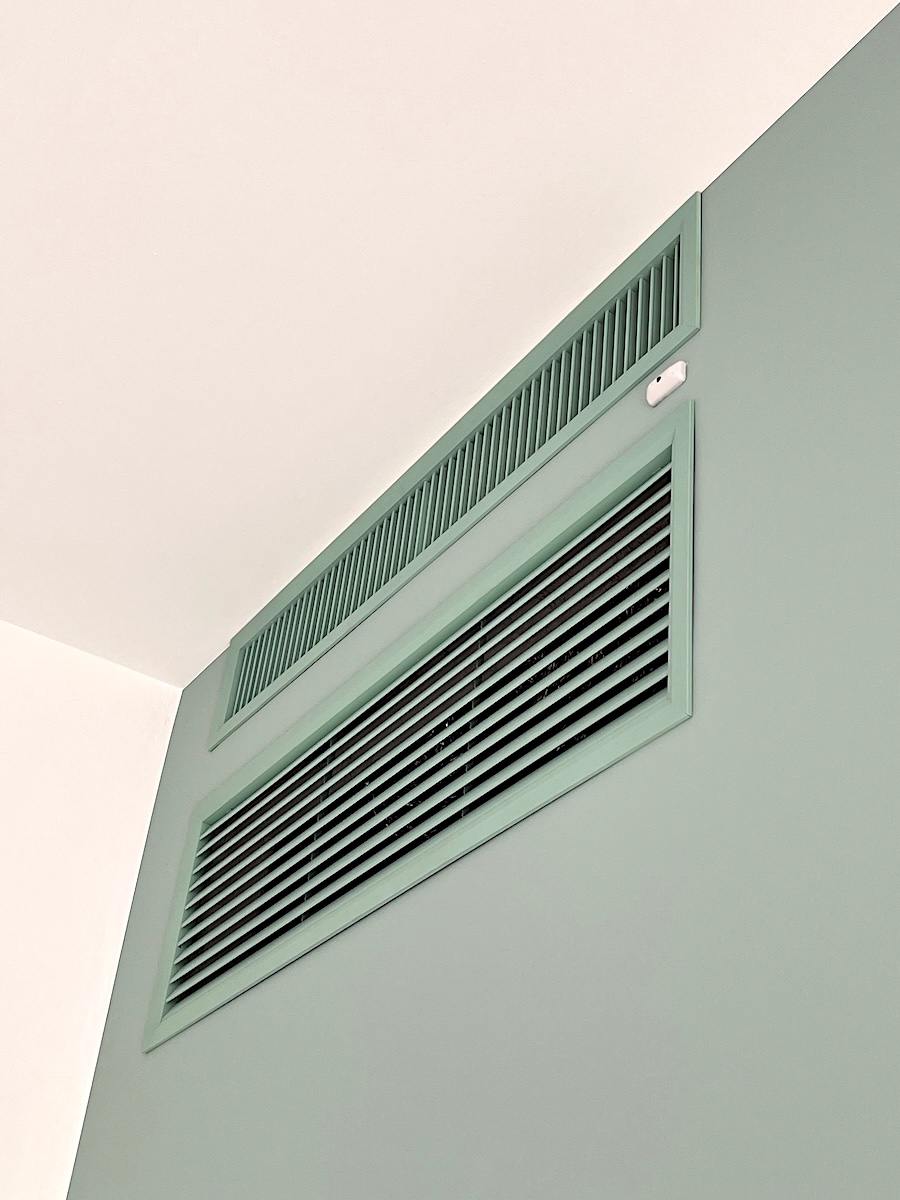 Dettaglio griglie sistema di aerazione personalizzate 