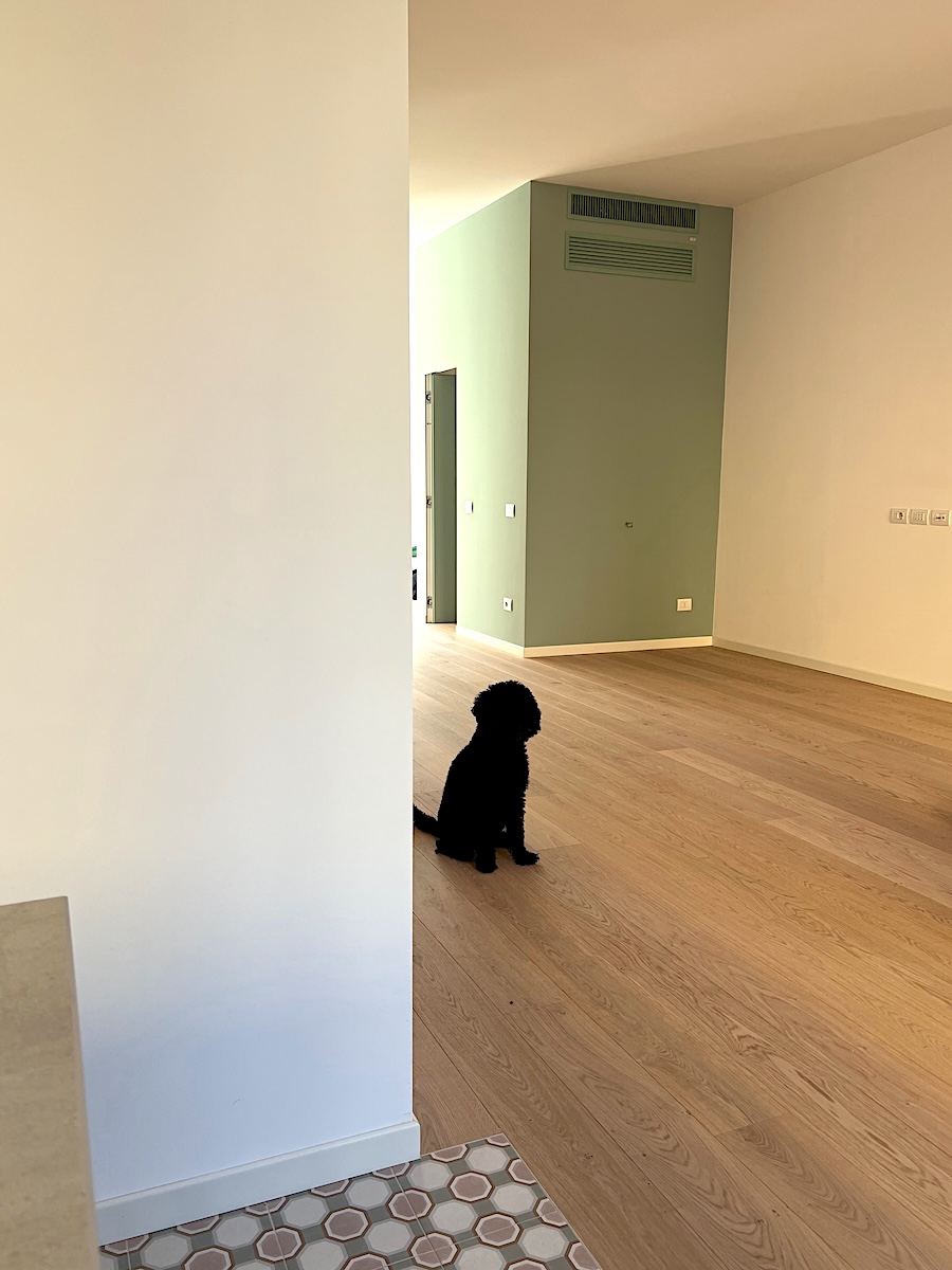 Lavanderia vista dalla zona  cucina