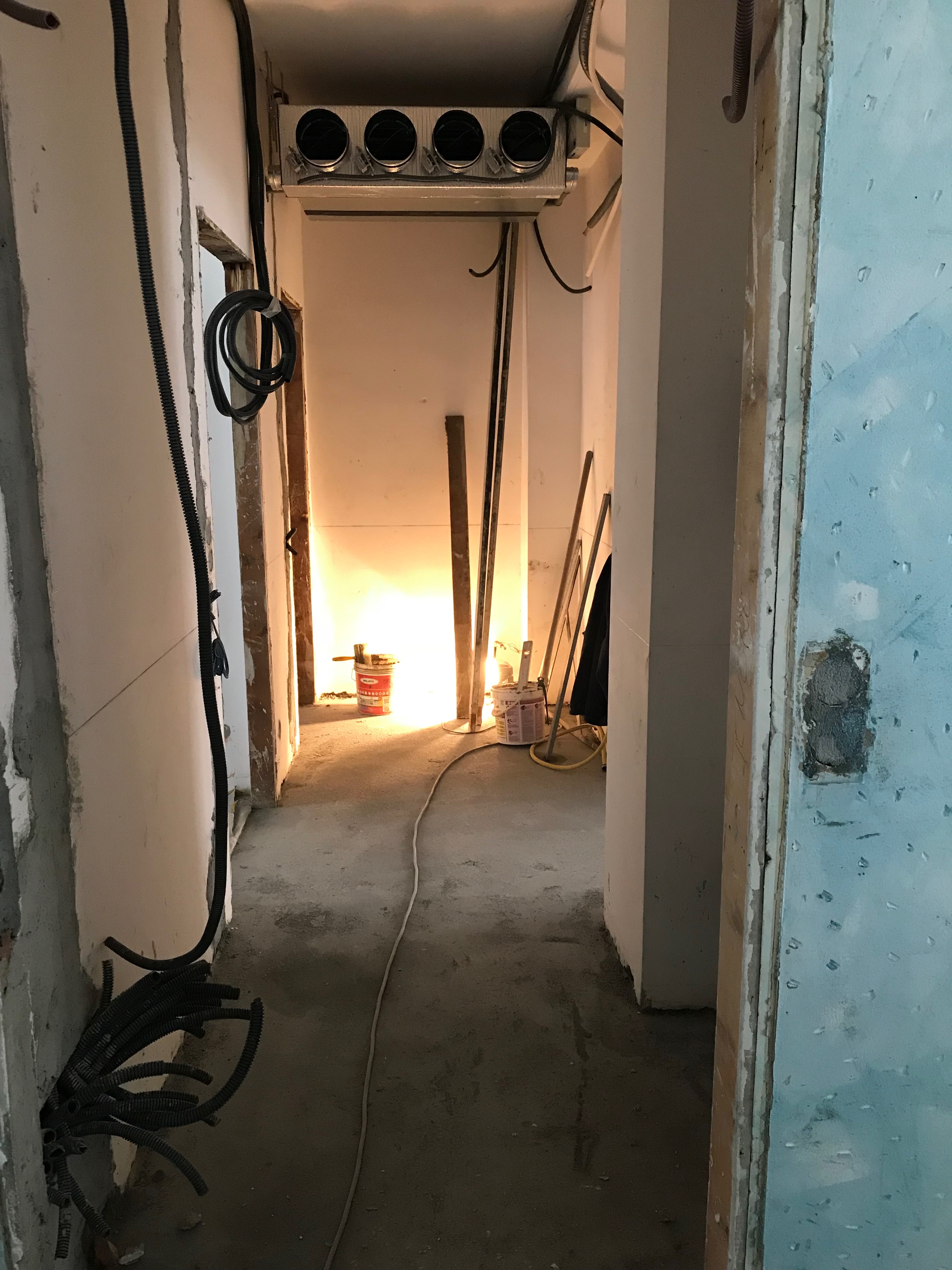 Fase di realizzazione dei nuovi impianti tecnologici