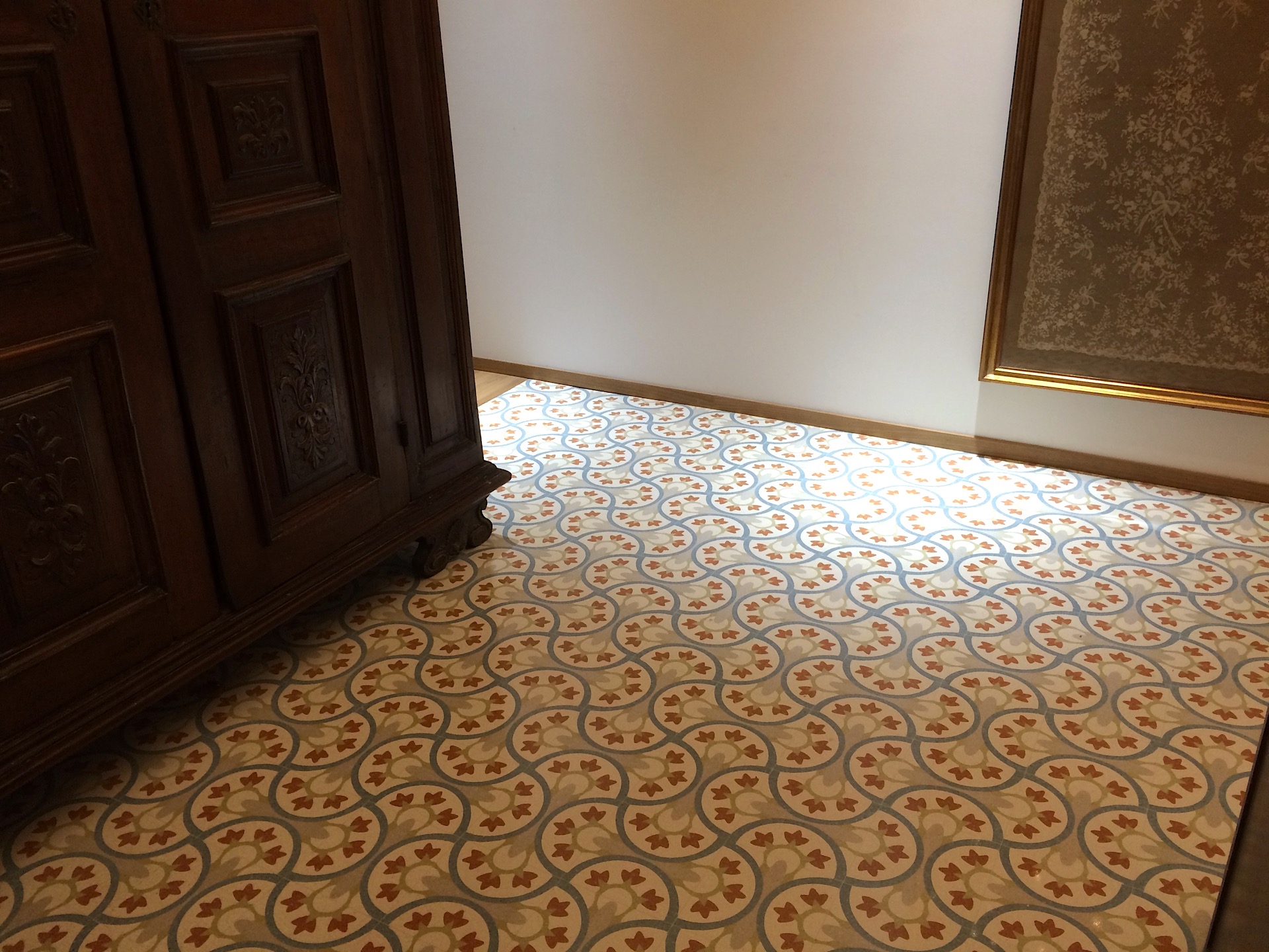 Dettaglio del pavimento d'ingresso