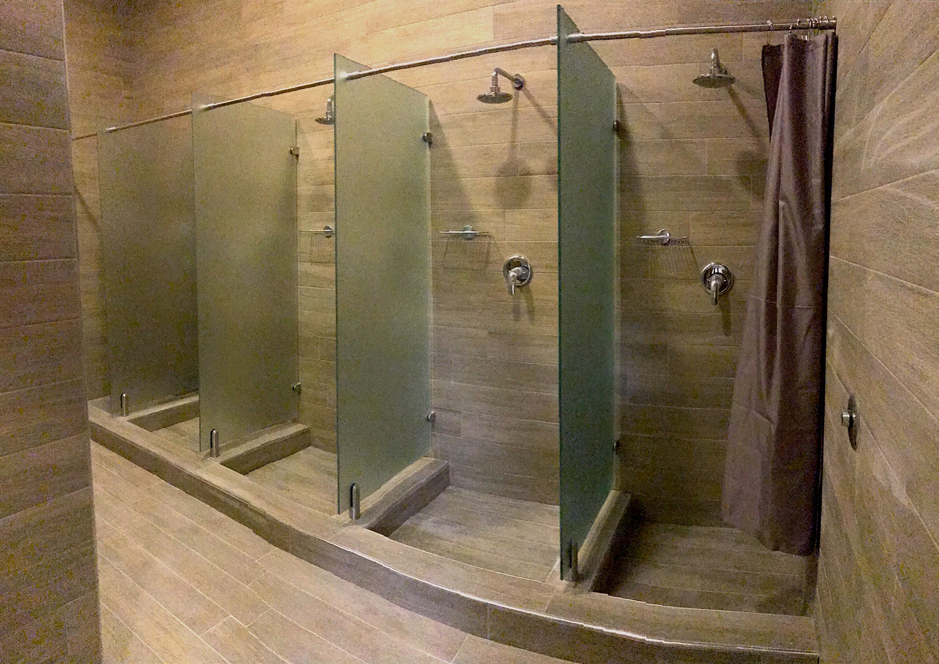 Female locker room showers