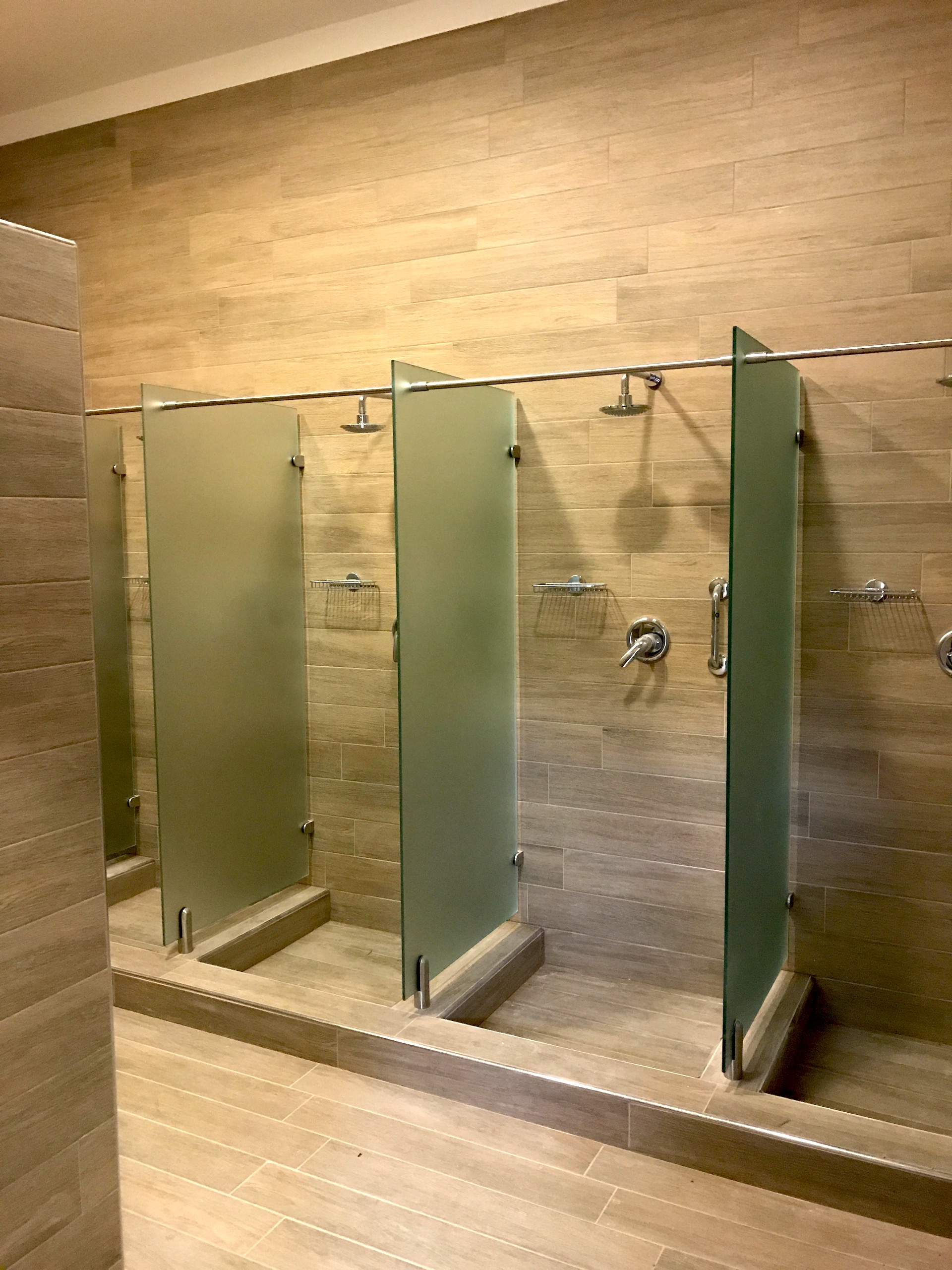 Female locker room showers