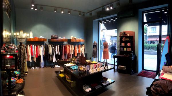 The interior of Flagship Store Momoni in Corso Como Milan